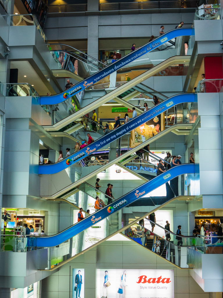 MBK mall escalator. Bangkok Thailand