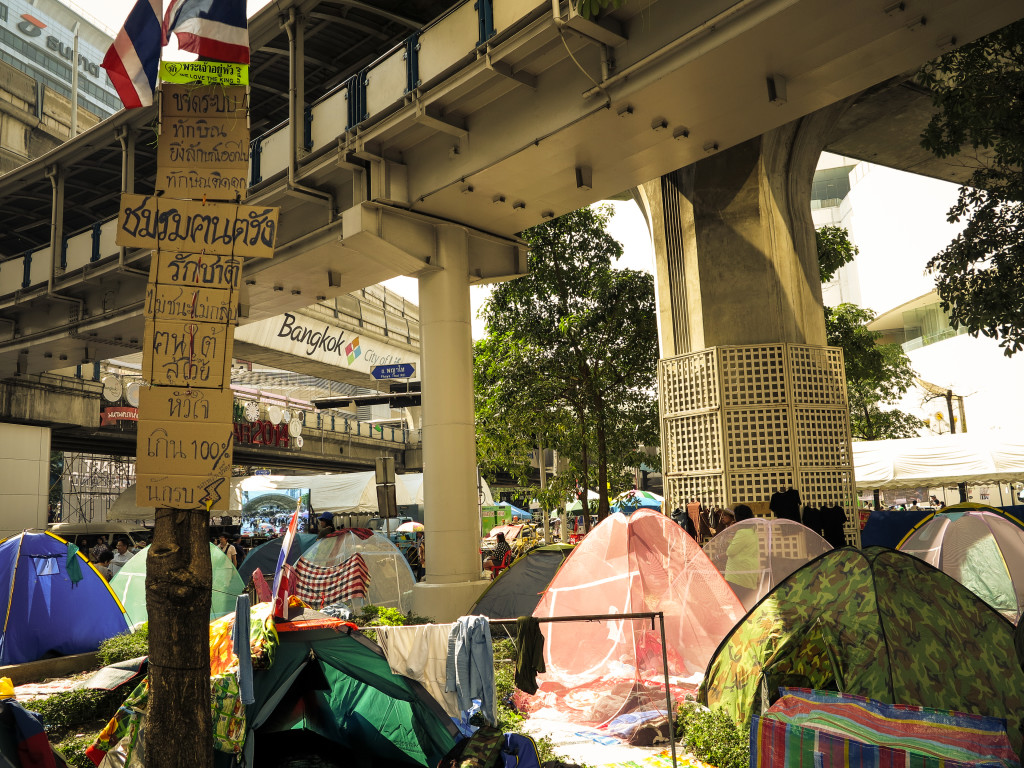 Bangkok Shutdown Camp near Siam and MBK