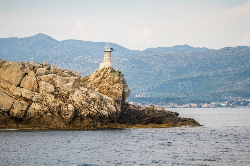 Lighthouse off Dubrovnik coast