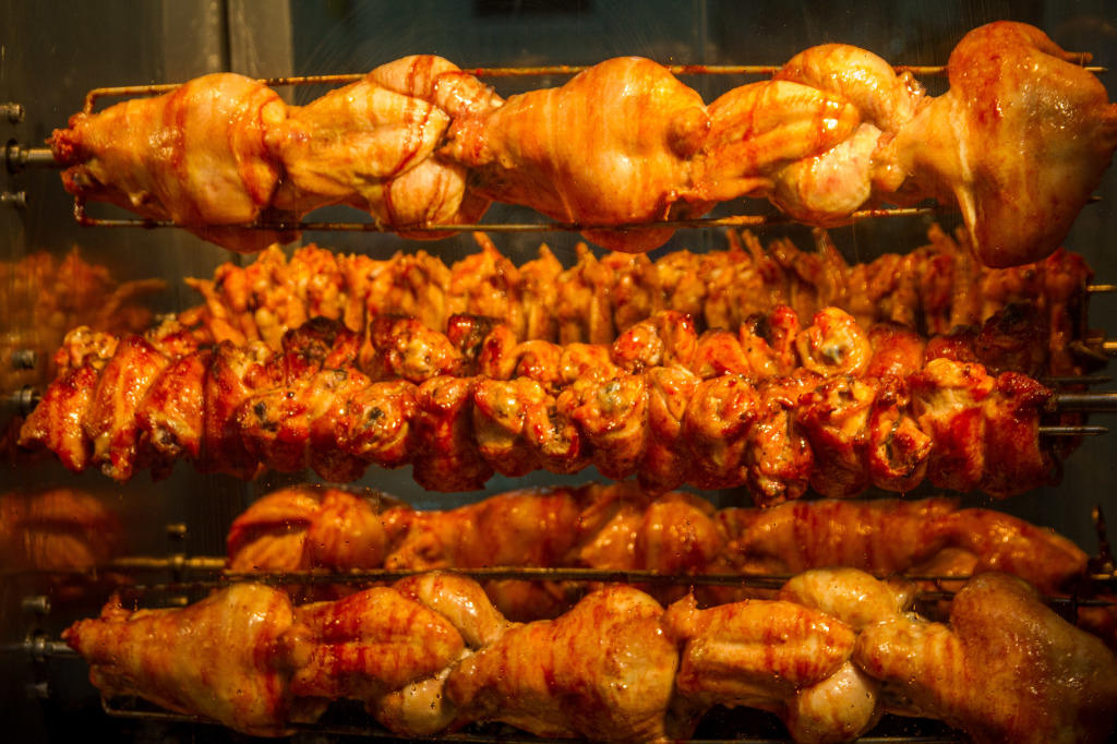 Roasted Chickens in istanbul Turkey