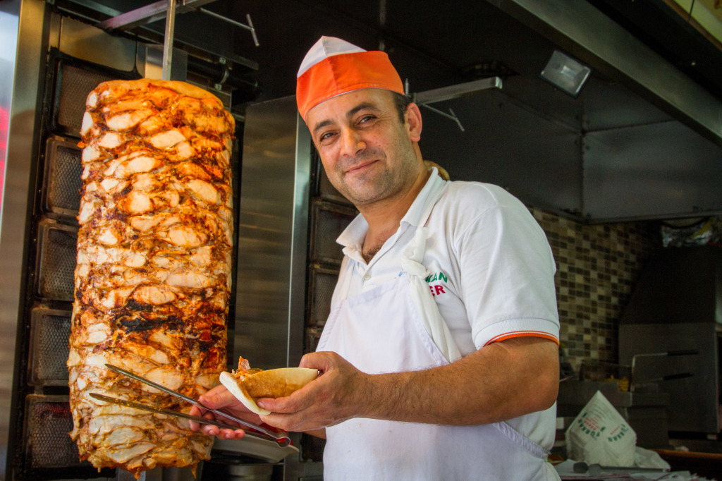 Turkish shawarma in Istanbul Turkey