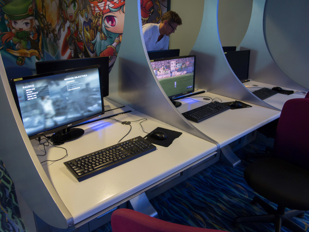 Gaming computers at Changi Airport Singapore