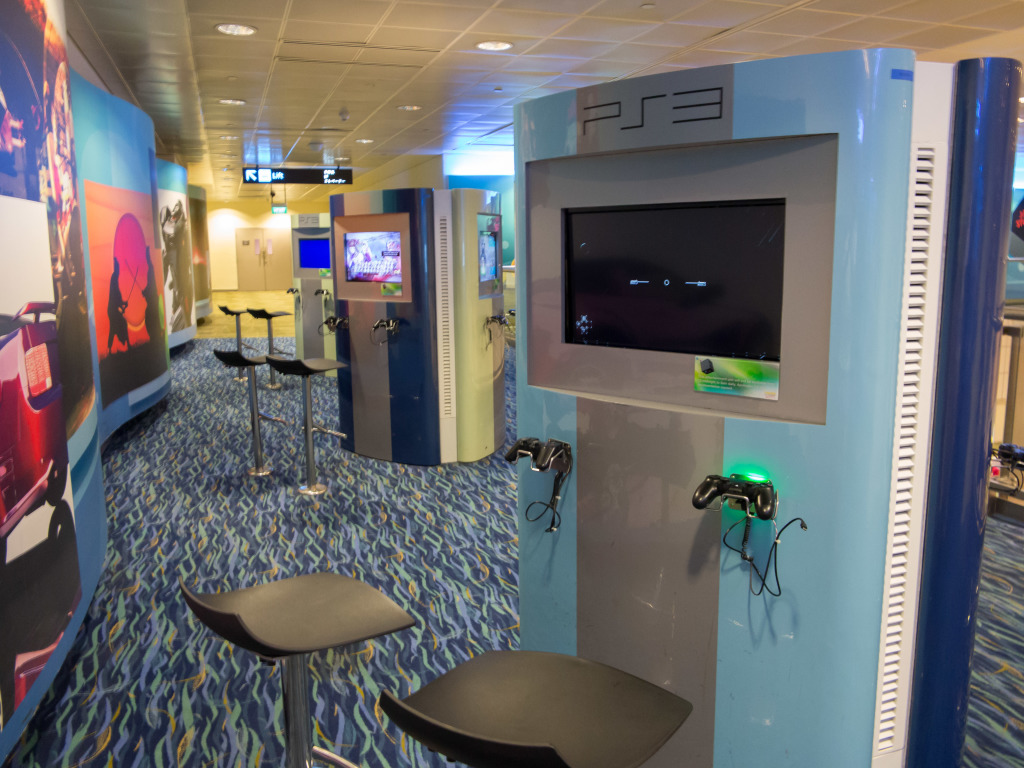 Gaming consoles at Changi Airport Singapore