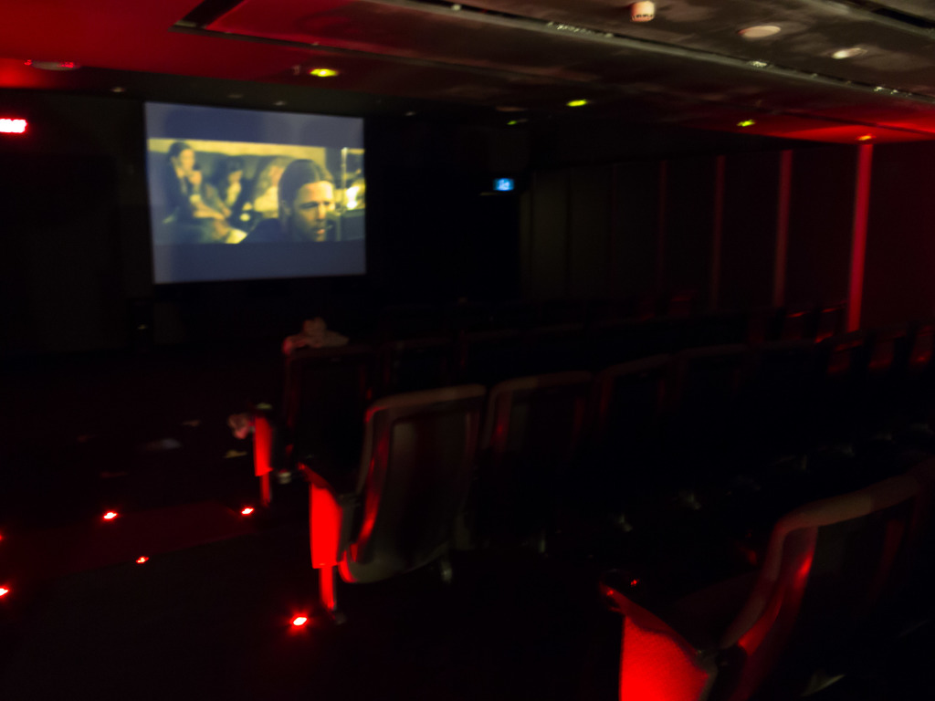 Inside movie theatre at Changi Airport Singapore