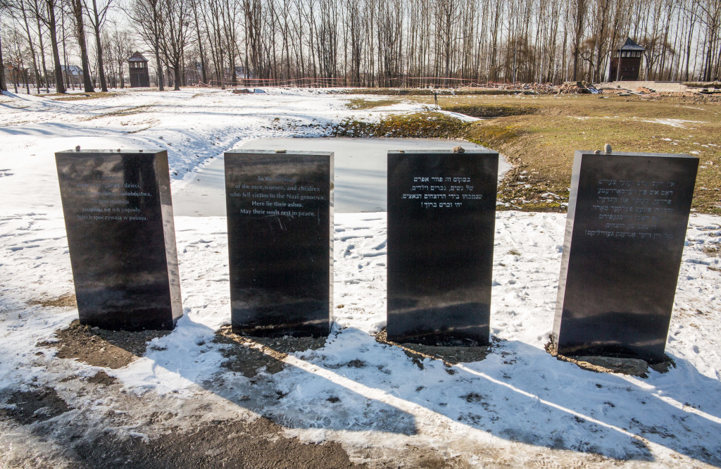 Auschwitz-Birkenau memorial Tombstones