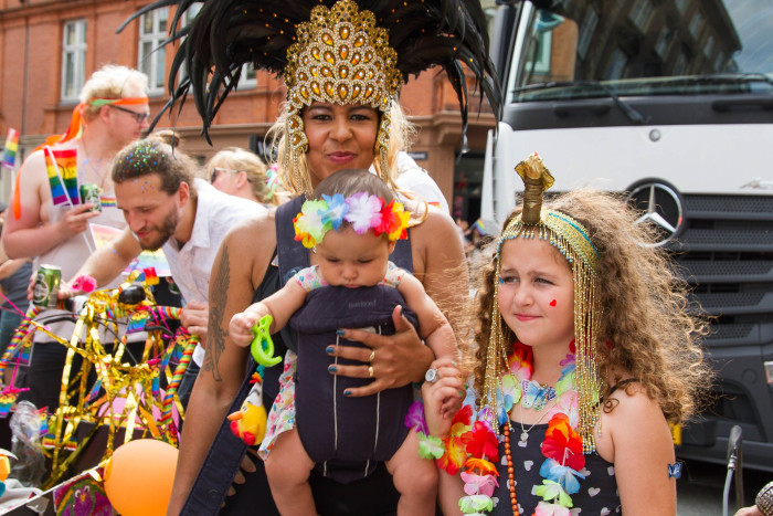 Family at Copenhagen Pride Baby