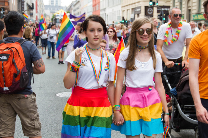 Young lesbians at Copenhagen Pride