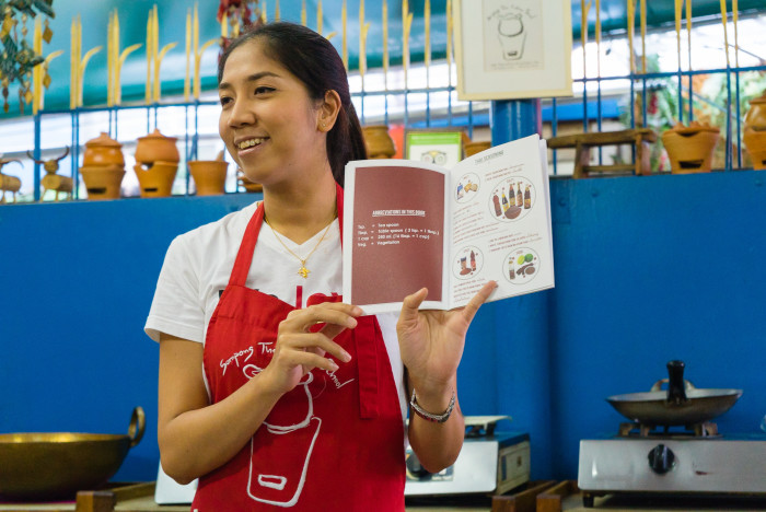 Thai Cookbook at Sompong Thai Cooking School