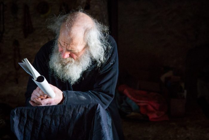 Monk in Moldova Cave Monastery Orheiul Vechi Travel Portrait 