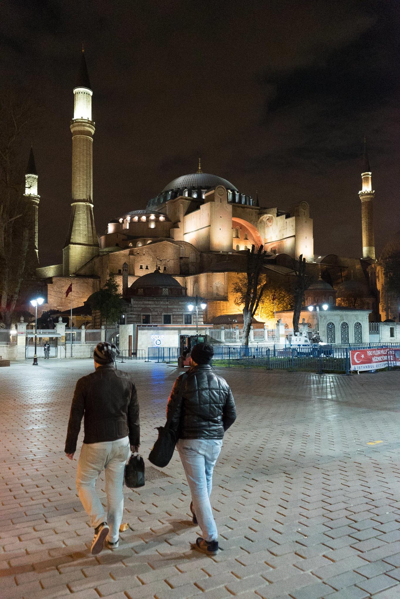 Sultanahmet District Istanbul Turkey Hagia Sofia at Night